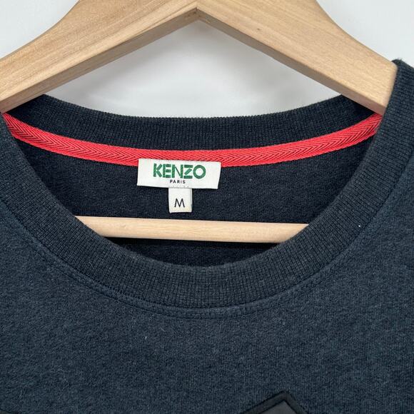 KENZO Logo Sweatshirt Womens Large Graphic Embroidered Letter Crew Neck Pullover - Picture 5 of 10